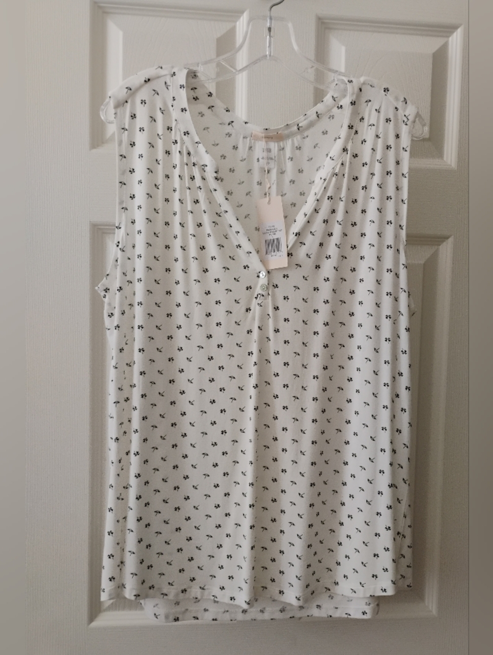 Eberjey Parasols Sleeveless Peasant Lounge Top NWT